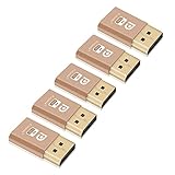 DispalyPort ヘッドレス ゴースト ディスプレイエミュレータ ブルーライト付き PC 4K DP ダミープラグ (ヘッドレス対応 1080(60Hz)～3840 x 2160(17Hz)) 5点
