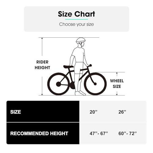 HILAND 24 26 Inch Fat Tire Mountain Bike for Men and Women,