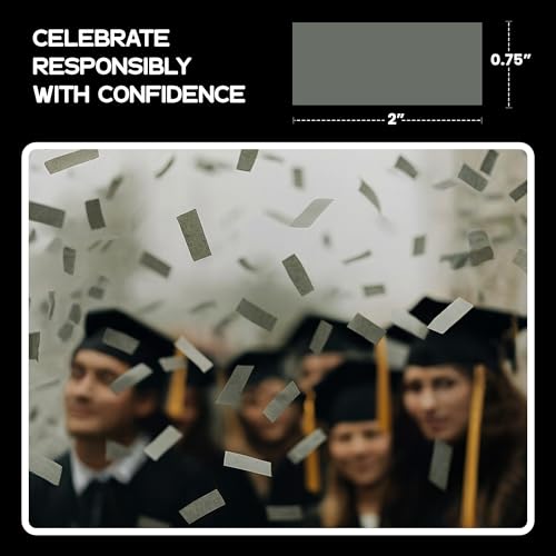 Image of Ultimate Confetti - Gray Biodegradable Confetti - Rectangular Flame-Resistant and Slow-Falling Tissue Paper Confetti for Cannon and Launcher use - Best for Celebrations - 1 lb, 16 oz