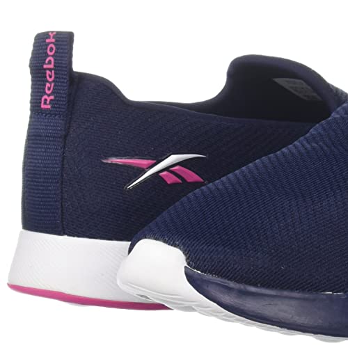 Image of Reebok Women Mesh Out Bound Slip On W Walking Shoes Vector Navy - Proud Pink - White UK 7