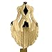 Women’s Gothic Lace High Low Dress Victorian Steampunk Coat with Puff Sleeves for Cosplay Halloween Prom Alternative Fashion Yellow