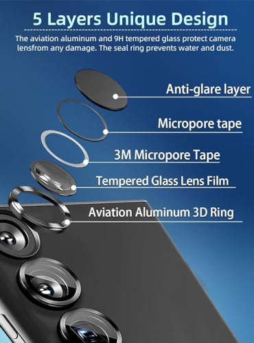 Image of HUMBLE Camera Lens Protector Compatible with Samsung Galaxy Z Fold 5 - Durable Frame & Glass Build, Zoom Design, Scratch & Dust Resistant (Green)