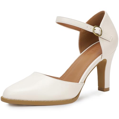 Image of IDIFU IN3 Closed Toe Chunky High Heels Comfortable Dress Shoes for Women