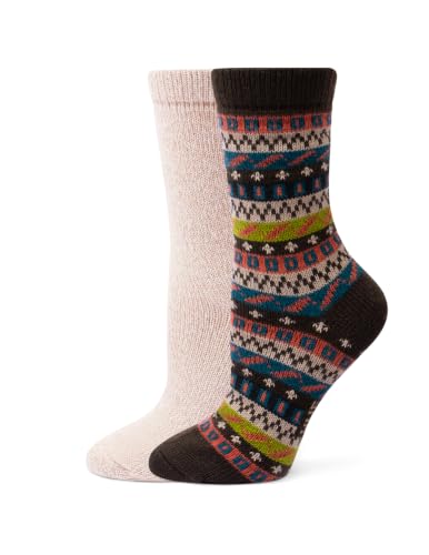 Image of HUE womens Crew Length Boot Socks, 2 Pair Pack