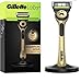 Produktbild Gillette Labs Herrenrasierer mit Champion Gold Peelingstange, wiederverwendbarem Griff und 1 Nachfüllpatrone GilletteLabs hat 5 beste Klingen der Marke, komfortable Gesichtsrasur