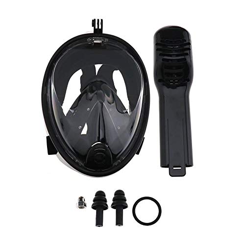 Máscara Mergulho Livre Snorkeling Full Face para GoPro Tamanho L/XL Cor Preto