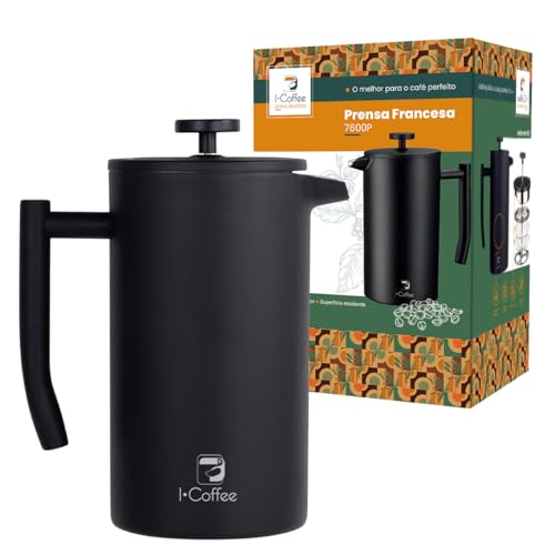 Cafeteira Prensa Francesa De Aço Inoxidável Isolamento Duplo 700ml