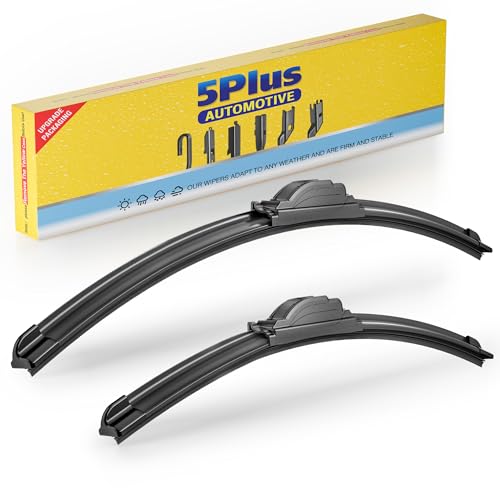 5 PLUS 26 and 22 Windshield Wiper Blades(Pack Of 2) All-Season Performance Automotive Replacement Windshield Wiper Blades for My Car