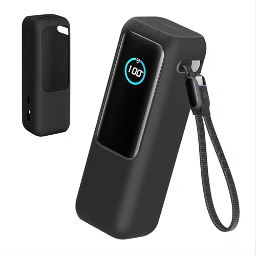 Thick 1.5mm Silicone Case for Anker Zolo Power Bank 25000mAh 165W – Protective Full-Wrap Cover with Precise Port Cutouts for Anker Laptop Portable Charger (Black)
