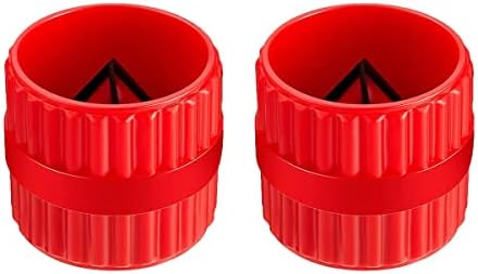 EDIONS Inner-Outer Reamer Pipe and Tube Deburring Tool, Tubing Chamfer Burr Remover for PVC PPR Copper Brass Aluminum Pipes (3/16-Inch to 1-1/2-Inch) (2 Pieces)
