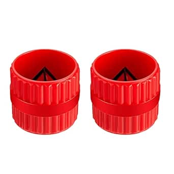 EDIONS Inner-Outer Reamer Pipe and Tube Deburring Tool, Tubing Chamfer Burr Remover for PVC PPR Copper Brass Aluminum Pipes (3/16-Inch to 1-1/2-Inch) (2 Pieces)