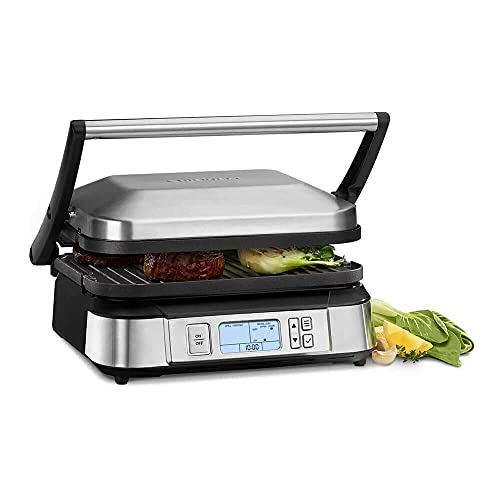 Cuisinart Gr-6S Contact Smoke-Less Mode Griddler, 11.5"(L) X 10.5"(W) X 7.0"(H), Silver (Renewed) #TOP1