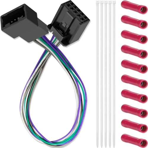 MKBKLLJY Złącze męsko-żeńskie subwoofera wzmacniacz samochodowy Adapter T do Camry/Corolla / RAV4/Tacoma / 4Runner / Tundra/Sienna/Avalon/Prius/Highlander