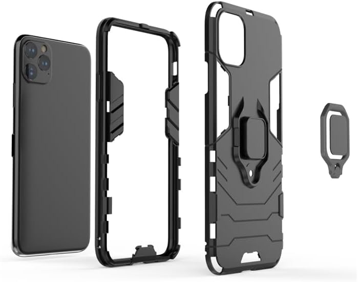 Miniatura 2 de Mizivn Funda para iPhone 15 Pro Max, protección contra caídas de grado militar, TPU a prueba de golpes con anillo de montaje en automóvil, color
