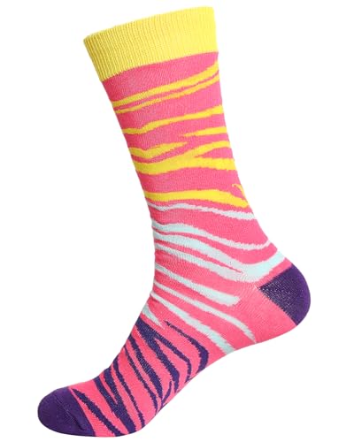 Gelante 12 Pairs Mens Cotton Funny Crazy Colorful Crew Dress Sock4