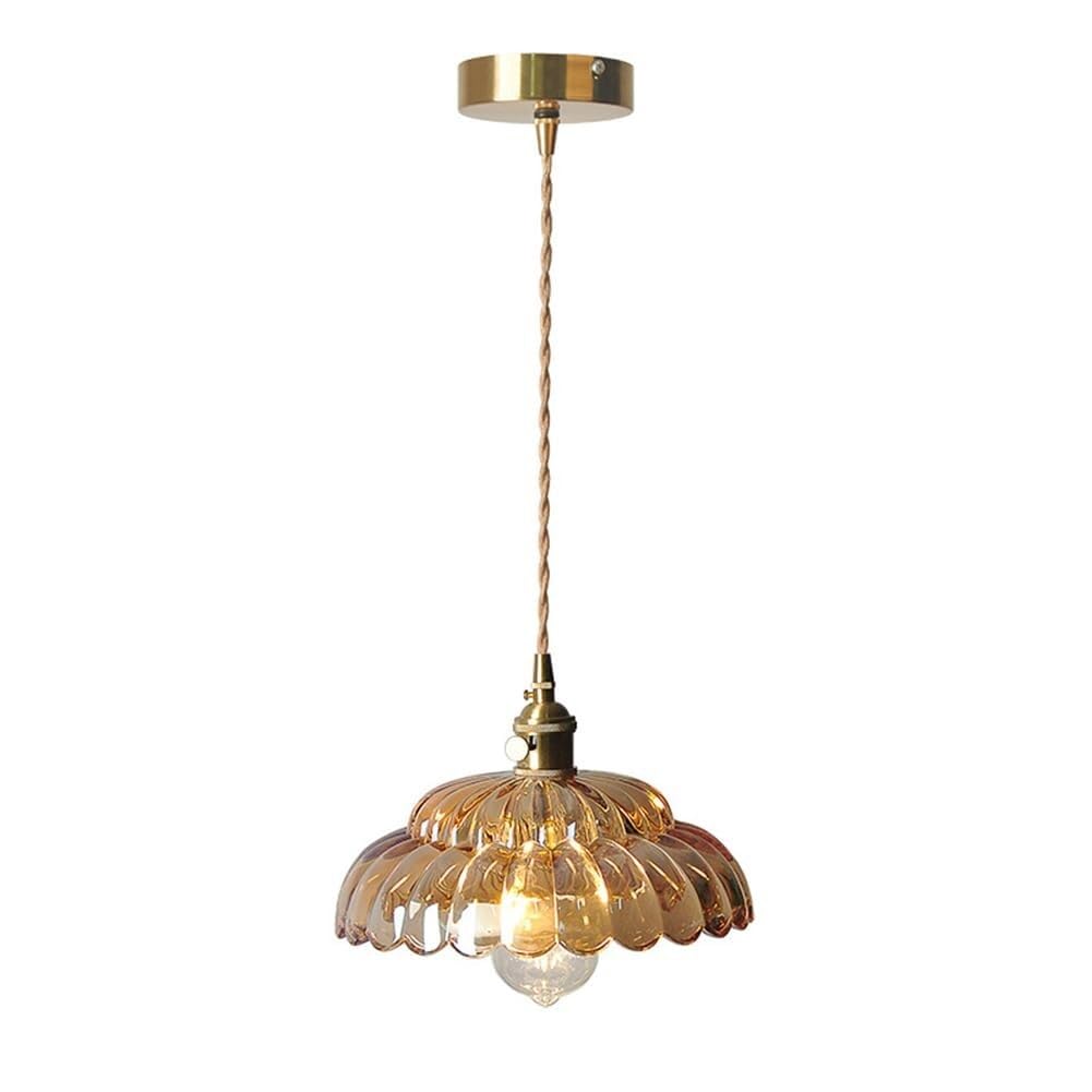 Amazon.com: noarjaer Small Amber Glass Pendant Lighting for