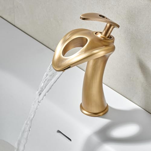 Robinet cascade salle de bain gris au fini mat premium CMBSSTFC