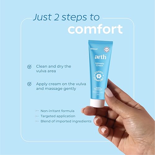 Image of Arth Intimate Cream for Women to Balance Intimate pH (3.5-4.5) | Reduces Dryness, Itching, Irritation & Soothes Intimate Area | With Tasmanian Berry & Australian Tea Tree | Daily Intimate Hygiene | 30g