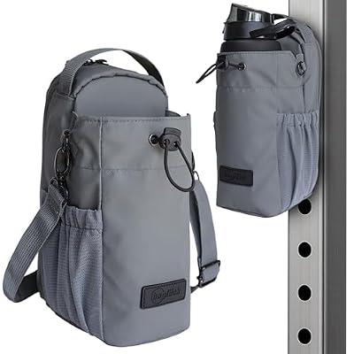 Baglück® Borsa sportiva magnetica con portabottiglie – borsa a spalla e a tracolla universale per donna e uomo, ideale per palestra, tempo libero e viaggi, grigio., taglia unica