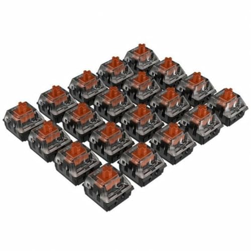 NEWSKILL Switch para Teclado mecánico Gateron Marron,QWERTY Switches Optomecánicos Intercambiables, Repuestos Interruptores Brown MX para Teclado Gaming