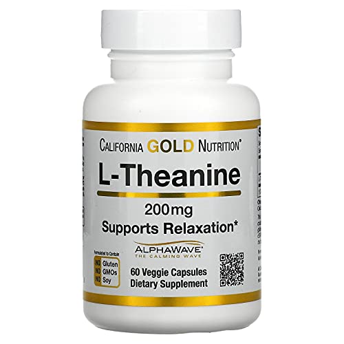 L-Theanine, 200 mg, 60 Veggie Capsules, California Gold Nutrition