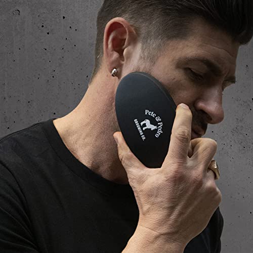 Pete & Pedro Oval Military Men's Hair & Beard Brush | 100% Natural Boar Bristles, High-Gloss Black Wood, Anti-Static | Great For Facial Hair, Scalp, Mustache & Beard Care | As Seen On Shark Tank #TOP3