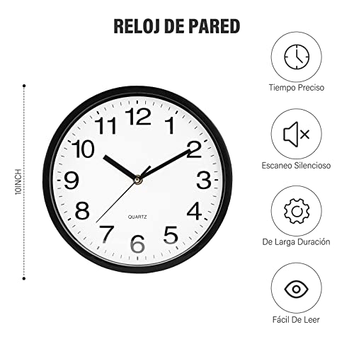 Mejores comprativas On-line Reloj de pared negro - cinco favoritos. 15 Imagen adicional