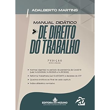 Capa do livro Manual Didático de Direito do Trabalho (Volume 7)