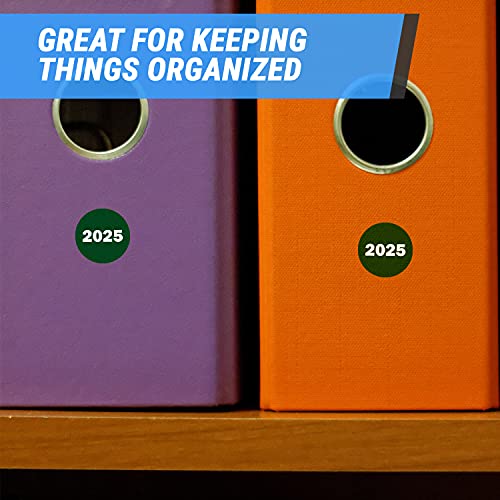 300Pack-300-Labels-2025-Year-Stickers--075-Inch-Round-Green-Color-Coded-2025-Labels-2025-Year-Tabs-for-Book-Keeping-File-Folder-Organization-Labels