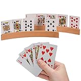 éTagèRe Porte Carte Jouer Support Poker Mains Libres Support Carte Jouer ÉTagèRe Cartes à Jouer Bois Forme D'éVentail, Adaptée Aux Outils Loisirs Et Divertissement Enfants, Adultes et Personnes âGéEs