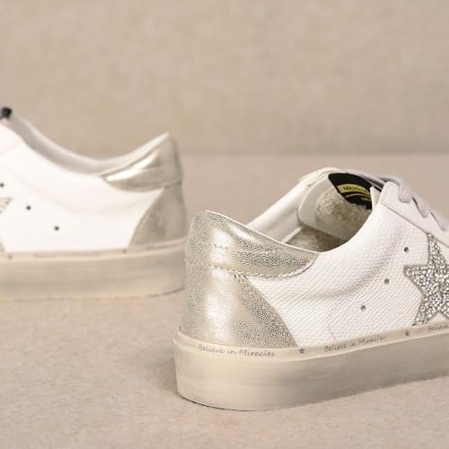 Image of Mi.iM Gaby Women's Star Sneakers - Snake Print Suede Lace-Up Fashion Shoes with Rubber Sole