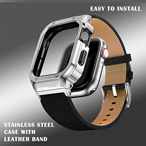 Image of Suplink Stainless Steel Metal Band Compatible with Apple Watch 45m 44mm 42mm 41mm 40mm 38mm, Metal Replacement Strap for iWatch Bands Series 8 7 6 5 4 3 2 1 SE
