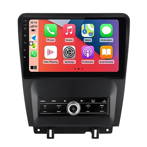 Android 13 Car Touch Screen for Ford Mustang Radio Upgrade 2010 2011 2012 2013 2014,10 inch Head Unit Replacement 8 Core 4G+32G,w/Wireless Carplay/Android Auto/DSP/4G/WiFi/Bluetooth/AM/FM Head Unit