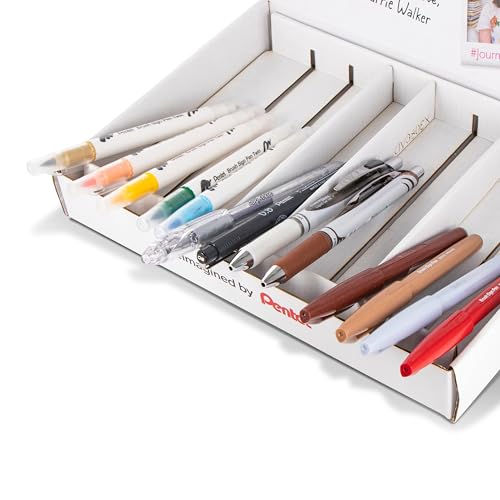 Kit de bolígrafos y pinceles Pentel Carrie Walker, 13 piezas miniatura 3