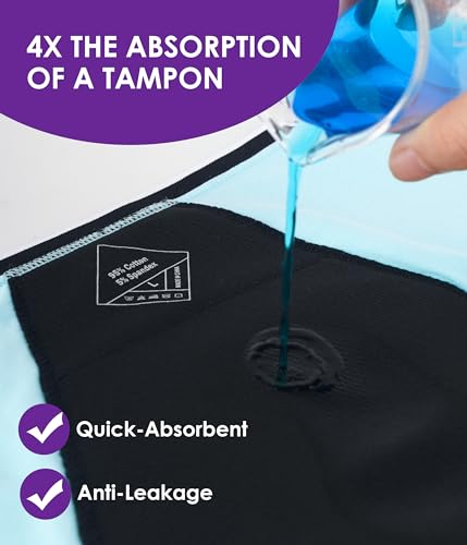 Teen Girls Period Underwear, Menstrual Leak-Proof Heavy Flow Absorbency Washable Protective Cotton Panties 4 Pack3