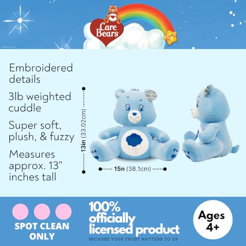 Image of Franco Calm Care Bears Grumpy Bear Bedding Super Soft Calming 3Lb Weighted Cuddle Pillow Buddy, Comfort Pillow, (Officially Licensed Product)