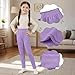 Fleece Leggings Kids Girls Fleece Lined Leggings Thick Winter Warm Pants for Kids Teen Girl Thermal Tights Preppy Clothes Back to School Fashion Purple Size 4-5