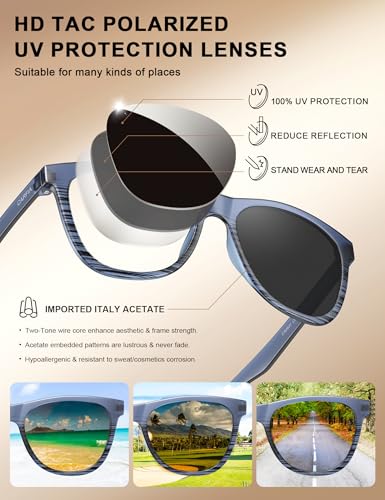 Image of CARFIA Zero - Gravity Feel Polarized Men's Sunglasses UV Protection Flexible Durable Ultralightweight TR90 Sport Frame CA0931
