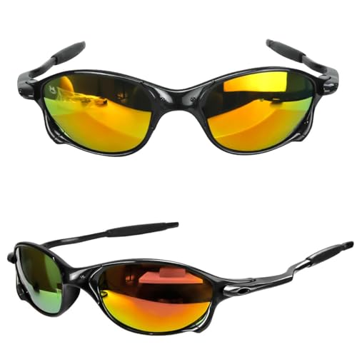 Óculos de Sol Lupa Juliete Masculino Preto com Lente Laranja e Proteção UV, Lentes Policarbonato, Hastes Reforçadas