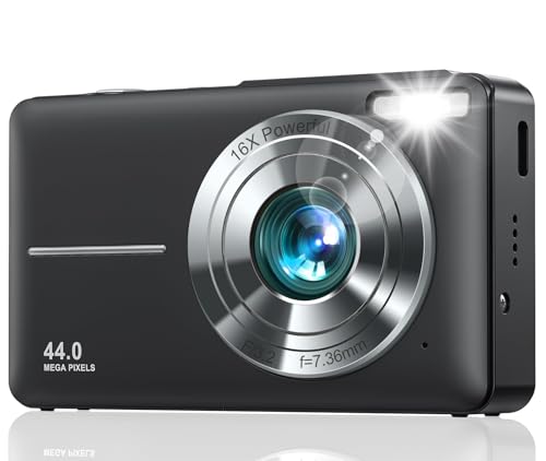 Lecran デジタルカメラ デジカメ 4400万画素 1080P動画撮影 オートフォーカス AF機能 HDカメラ 手ブレ補正 軽量 携帯便利 USB C充電 2.4 Amazon | Lecran デジタルカメラ デジカメ 4400万画素 1080P動画撮影