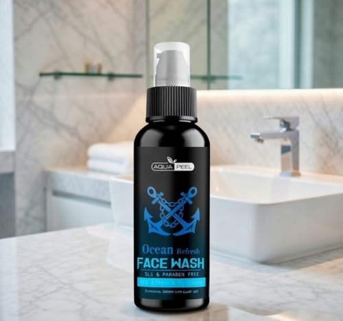 Image of Ocean Refresh Face Wash for Men 100ml | SLS & Paraben Free Deep Cleansing Facial Cleanser | Oil Control, Refreshing & Hydrating Gel Formula for All Skin Types (Pack Of 1)