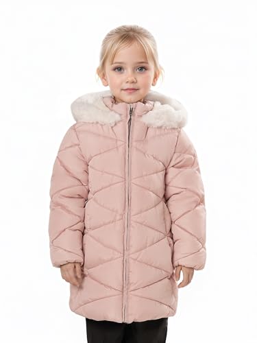 SOLOCOTE Mädchen Wintermäntel mit Kapuze Sherpa gefüttert Leichte Jacke...