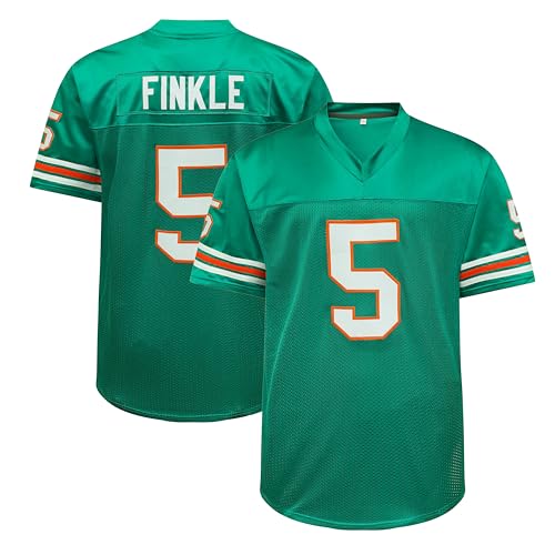 5# Ray Finkle Men's Movie Football Shirt Green Christmas Halloween Sports Shirt Ace Ventura Pet Detective Kim Carey Movie XXL