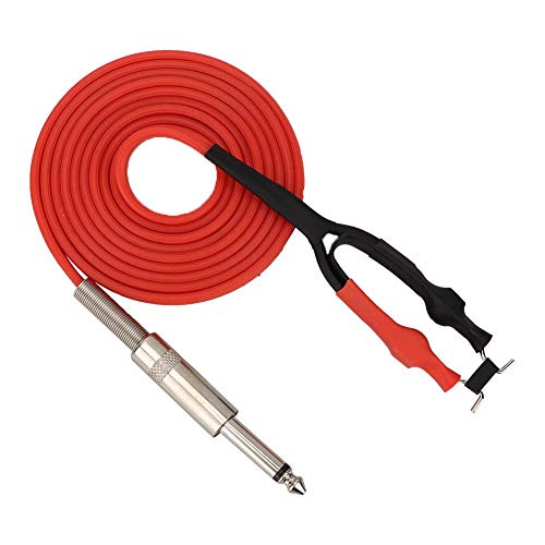 Cable de clip para tatuaje, 2 Colores Fuente de alimentación para tatuaje 1.8M / 5.9ft Cables de la máquina de tatuaje Línea de enganche Accesorios de tatuaje para Pistola de tatuaje Fuente (rojo) Cover