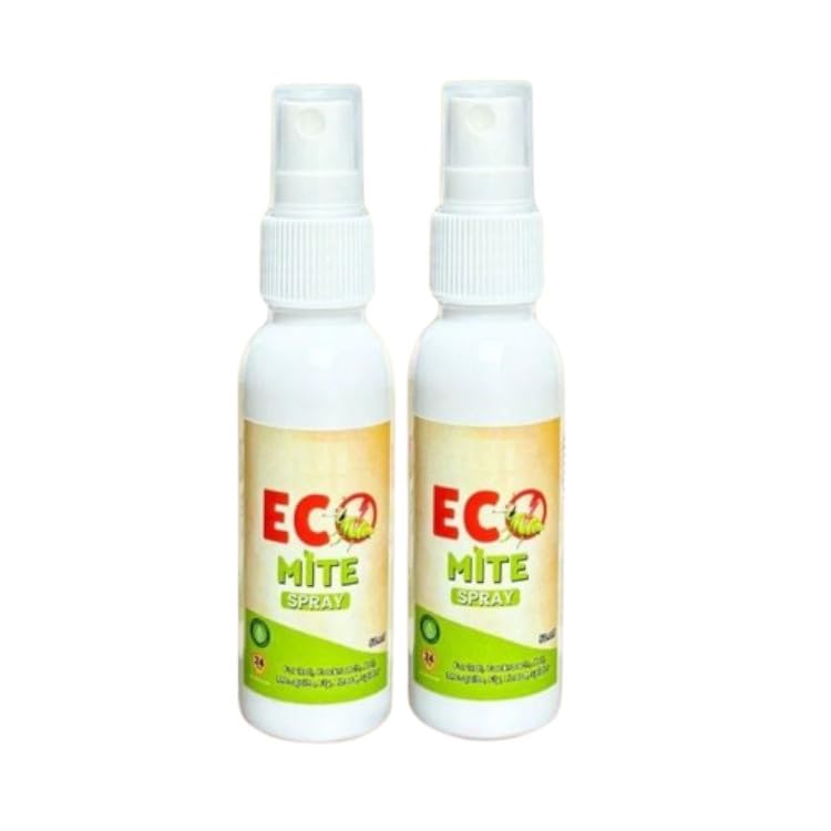Plant-Based Eco Mite Spray | Natural Mite Eliminator for Home & Garden | Safe, Non-Toxic Pest Control Solution 50ml, Set of 2