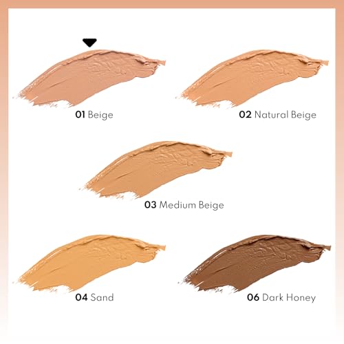 Image of Note Cosmetique Luminous Silk Compact Powder - Medium Buildable Coverage - Weightless Setting Powder Foundation - 01 Beige - 0.4 oz