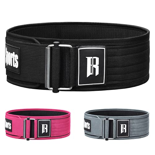 RIMSports Quick Locking Weight Lifting Belt Premium Lifting Belt for Weightlifting and Powerlifting Heavy Duty Weight Belt for Functional Fitness Perfect Weightlifting Belts for Men and Women