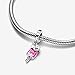 ZURWTCH Curled Snake Charm Fit Women Bracelet Necklaces Fashion Gifts 925 Sterling Silver DIY Jewelry (Sprinkled Popsicle Dangle Charm 1123)