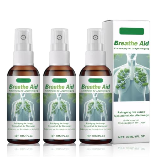 3 Pcs Lung Cleansing Spray Lungpure Spray Lungenreinigungsspray Herbal Lung Spray Lungenspray Lunge Reinigen Es Befeuchtet Den Hals Lindert Beschwerden Und Fördert Eine Reibungslose Atmung