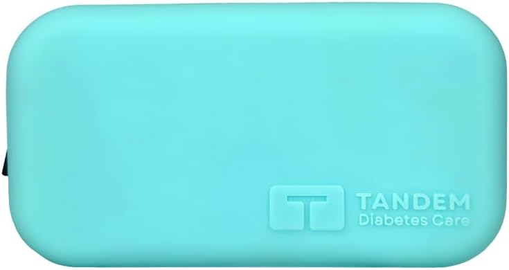 Sugar Medical Tandem Travel Case for t:Slim X2 & Mobi Pump Supplies, Silicone Diabetes Organizer with Compartments for Infusion Sets, Cartridges & Insulin Vial (Steel Blue) | Silicone Organizer, Compact Design, Infusion Set Storage, Cartridge Compartments, Insulin Vial Storage
